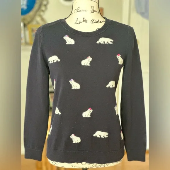 Talbots Sweater with Polar Bear Pattern - Picture 3 of 6